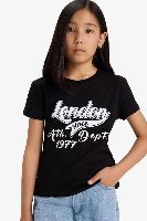 Resim Defacto Kız Çocuk  T-shirt E5898A8/BK81