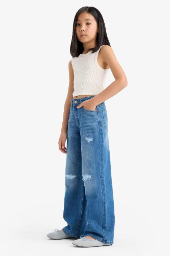 Resim Defacto Kız Çocuk  Jean Pantolon E5882A8/NM28