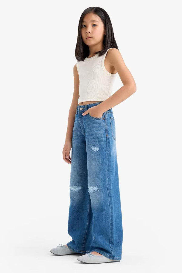 Resim Defacto Kız Çocuk  Jean Pantolon E5882A8/NM28