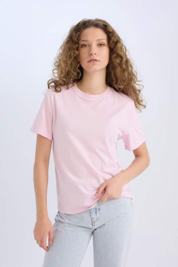 Resim Defacto Kadın Kısa Kol T-shirt D9592AX/PN633
