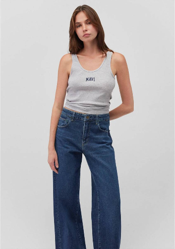Resim Mavi Logo Kadın T-Shirt M1611899-83096