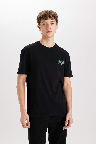 Resim Defacto Erkek  T-shirt D5467AX/BK81