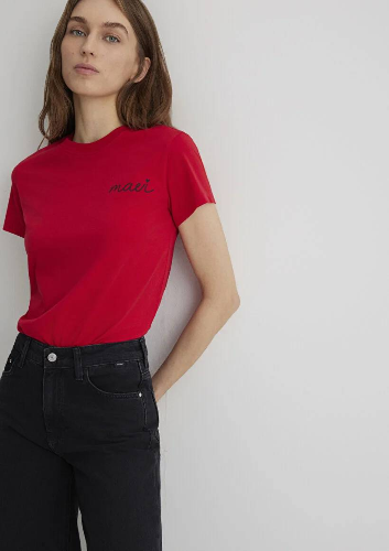 Resim Mavi Semi Slim Kadın  T-shirt M1612962-82054