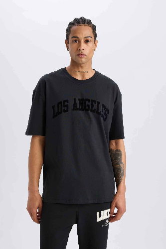 Resim Defacto Erkek  T-shirt D6714AX/BK82