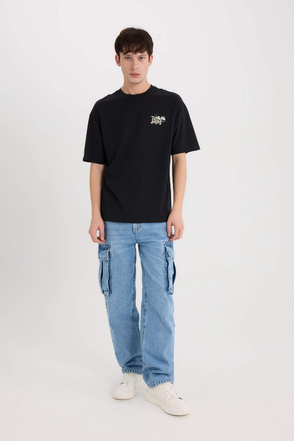 Resim Defacto Erkek  T-shirt D6790AXBK81