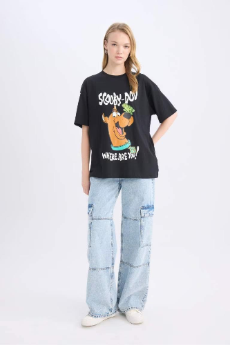 Resim Defacto Kadın Kısa Kol T-shirt D9106AX/BK81