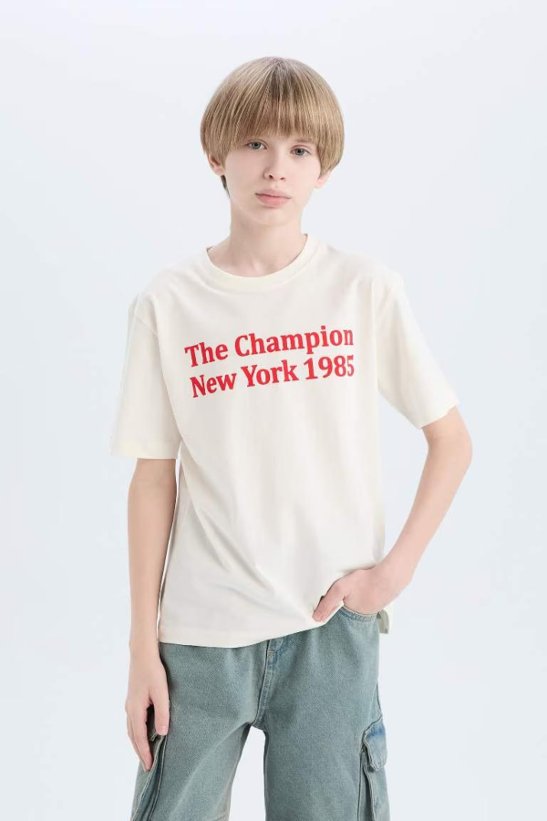 Resim Defacto Erkek Çocuk Kısa Kol T-shirt E0078A8/WT32