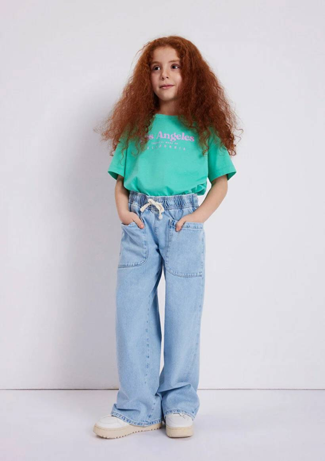 Resim Mavi Loco Kız Çocuk Jean Pantolon M7010405-86710