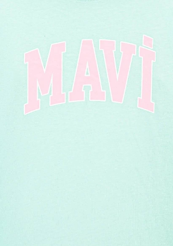 Resim Mavi Logo Tişört Açık Turkuaz Kız Çocuk T-Shirt M7610109-71643