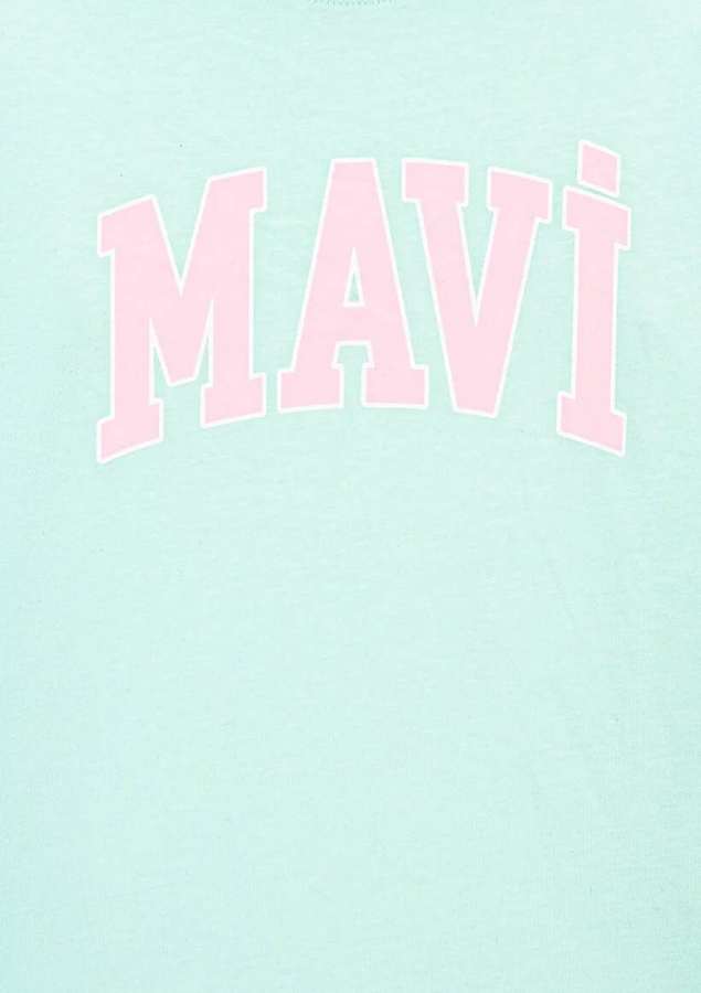 Resim Mavi Logo Tişört Açık Turkuaz Kız Çocuk T-Shirt M7610109-71643