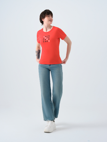 Resim Loft Kadın Regular Fit T-Shirt Lf2038544