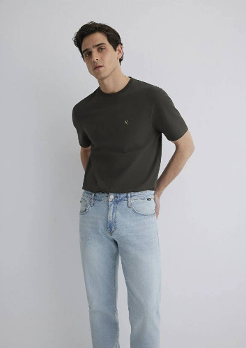 Resim Mavi Regular Erkek  T-shirt M0612736-71587