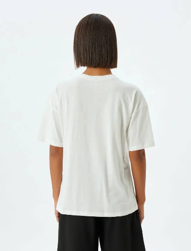 Resim Koton Kadın Kısa Kol T-shirt 5SAL10117IK