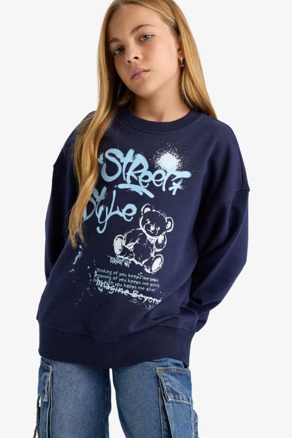 Resim Defacto Kız Çocuk  Sweat E6755A8/NV241