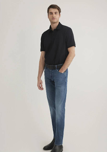 Resim Mavi Polo Erkek T-Shirt M0612520-900