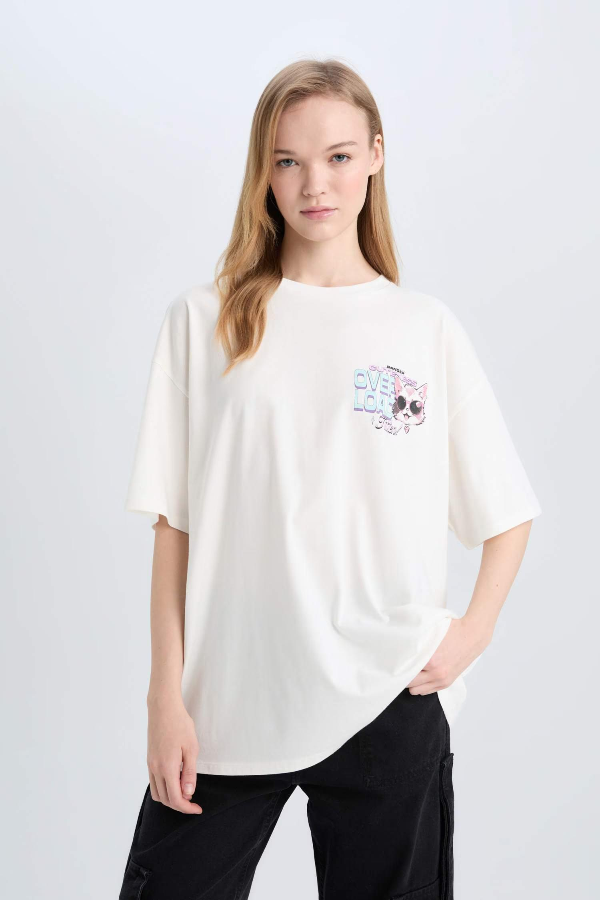 Resim Defacto Kadın Kısa Kol T-shirt E0668AXWT32