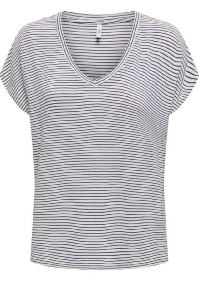 Resim Only Onltıne SS V-Neck Top Jrs Kadın T-shirt 15315407
