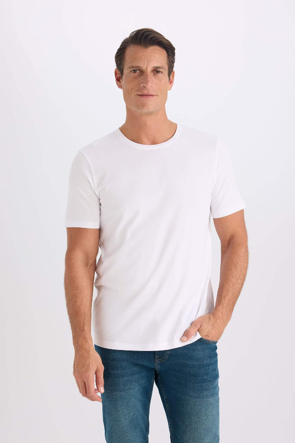 Resim Defacto Erkek  T-shirt M6606AZ/WT34