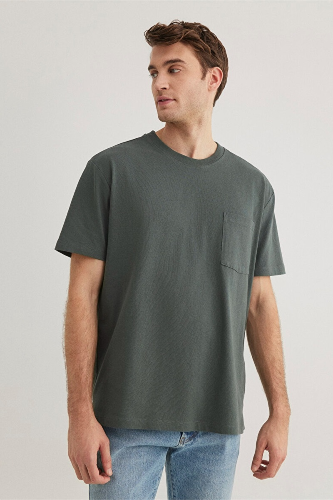 Resim Mavi Cepli Erkek T-Shirt M066248-71598