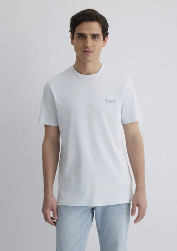 Resim Mavi Slim Erkek  T-shirt M0610360-89288