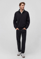 Resim Mavi Yarım Fermuarlı  Loose Erkek Sweat M0S10278-900