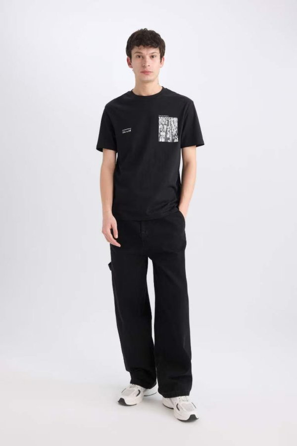 Resim Defacto Erkek  T-shirt E0583AXBK81