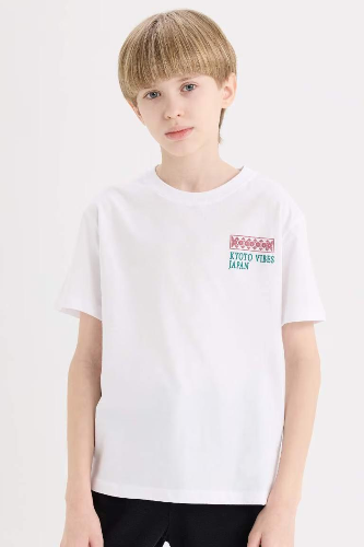 Resim Defacto Erkek Çocuk T-shirt E5081A8WT36