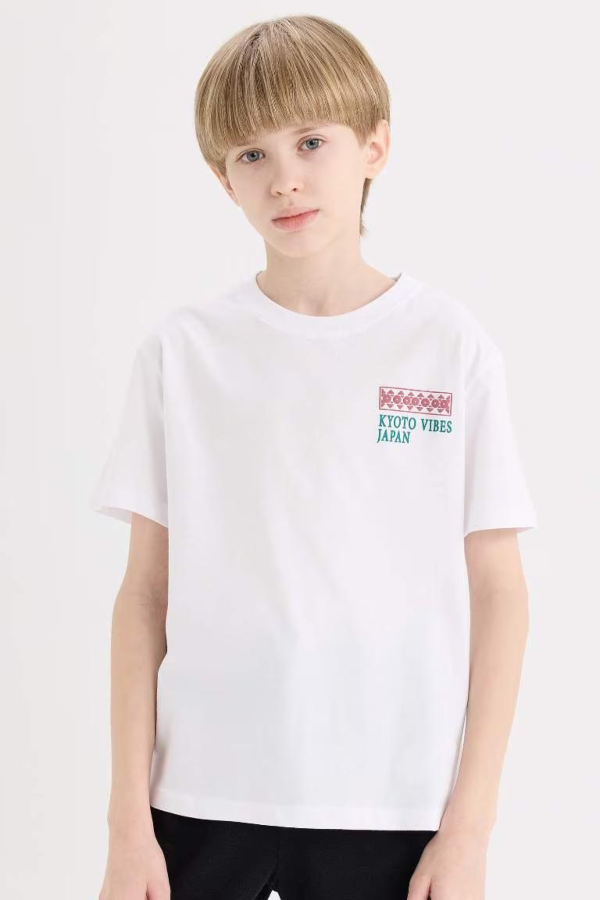 Resim Defacto Erkek Çocuk T-shirt E5081A8WT36