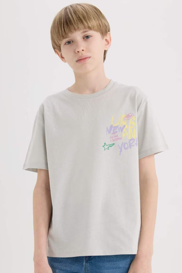 Resim Defacto Erkek Çocuk Kısa Kol T-shirt E0104A8GR470