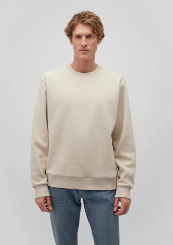 Resim Mavi Bisiklet Yaka  Loose Erkek Sweat M0S10276-70322