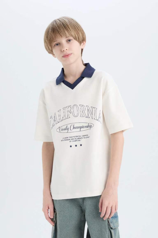 Resim Defacto Erkek Çocuk Kısa Kol T-shirt D9180A8ER105