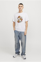 Resim Jack & Jones Joranatomy Skull Tee Ss Crew Neck Sn Erkek T-shirt 12272966