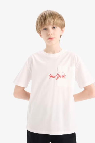 Resim Defacto Erkek Çocuk Kısa Kol T-shirt E0095A8WT32