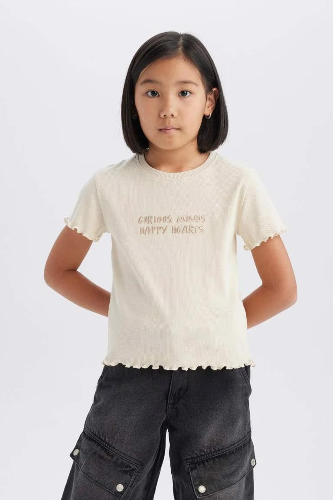 Resim Defacto Kız Çocuk  T-shirt B6689A8ER42