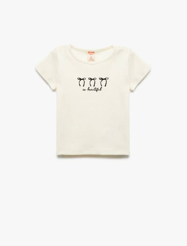 Resim Koton Kız Bebek Kısa Kol T-shirt 5SMG10103AK