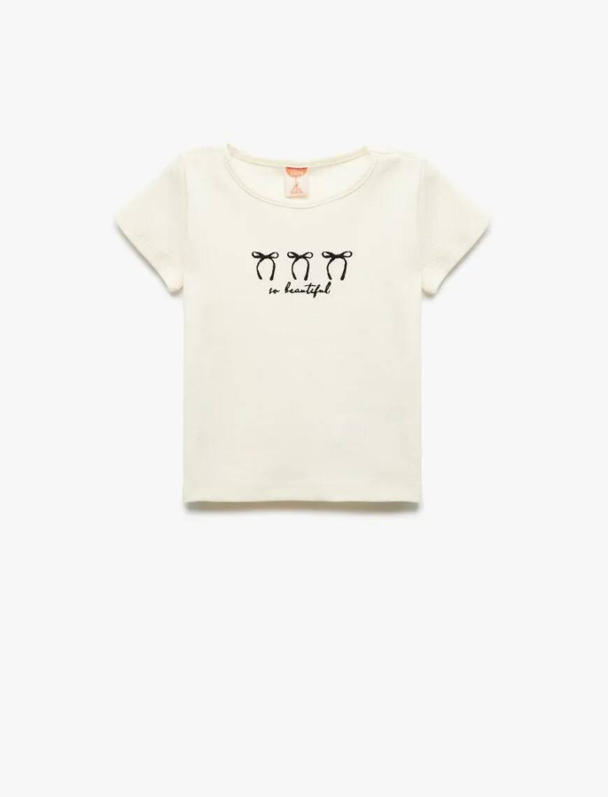 Resim Koton Kız Bebek Kısa Kol T-shirt 5SMG10103AK