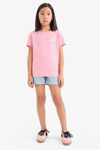 Resim Defacto Kız Çocuk Kısa Kol T-shirt E0349A8/PN666