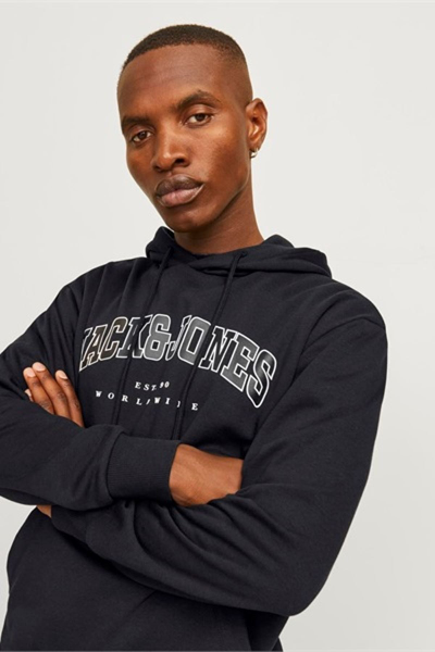 Resim Jack & Jones Jjecaleb Varsıty Sweat Hood Noos Erkek Sweat 12256521