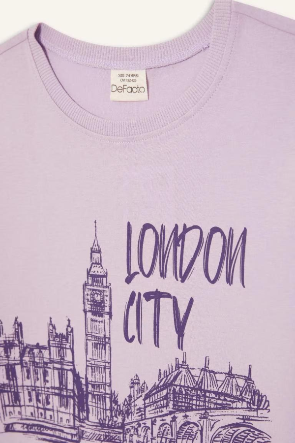 Resim Defacto Kız Çocuk Kısa Kol T-shirt E0349A8PR143