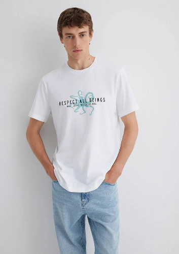 Resim Mavi Regular Erkek  T-shirt M0612673-620