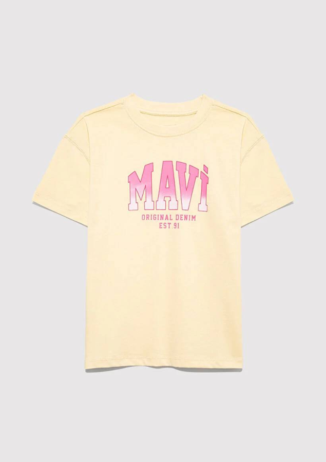Resim Mavi Jenerik Kız Çocuk T-Shirt M7610386-70024
