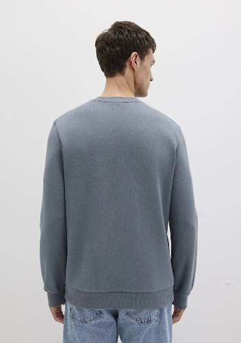 Resim Mavi Bisiklet Yaka Erkek Sweat M0S10457-80889