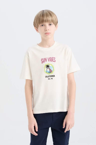 Resim Defacto Erkek Çocuk T-shirt E0969A8WT32