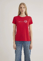 Resim Mavi Bisiklet Baskılı Grafik Kadın T-Shirt M1612961-82054