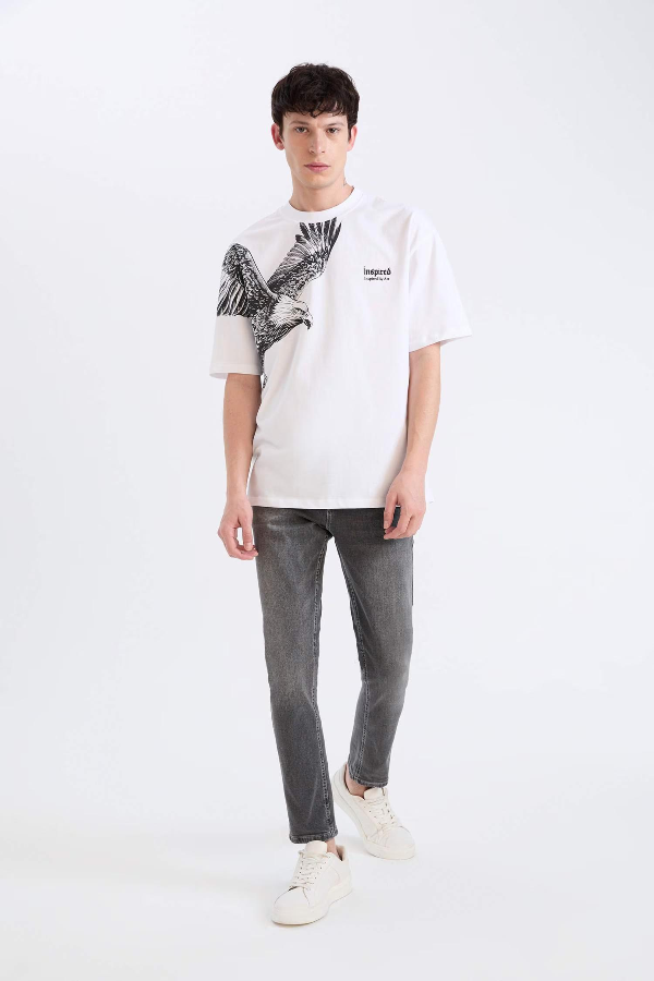 Resim Defacto Erkek  T-shirt D9506AX/WT34