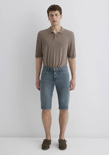 Resim Mavi Regular Straight Erkek  Denim Şort M0416089816