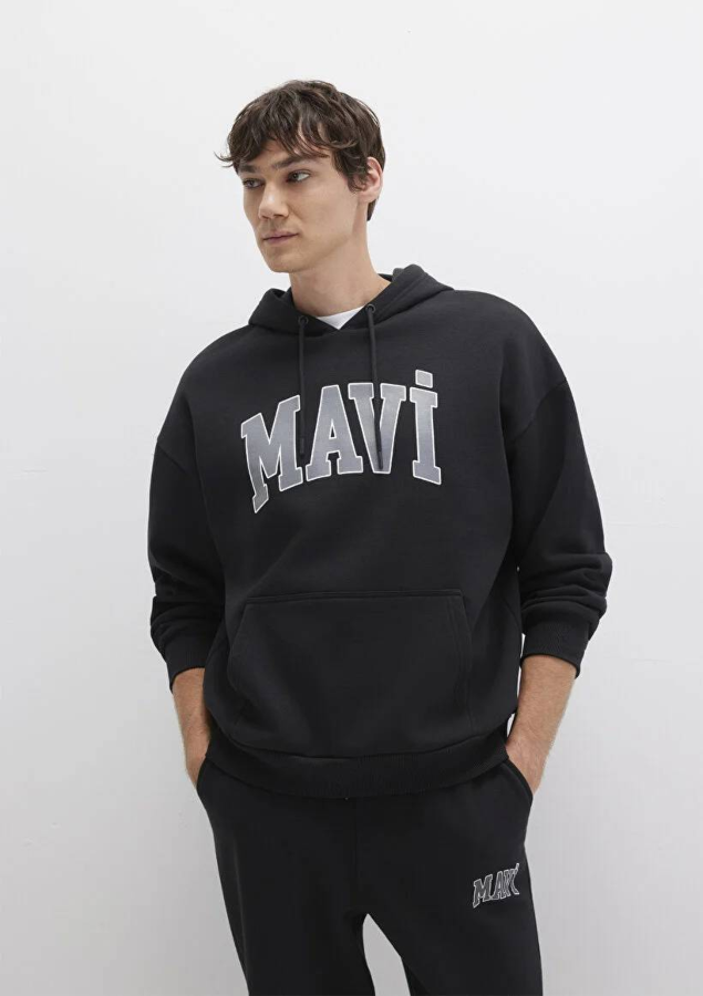 Resim Mavi Baskılı Erkek Sweat M067149-902