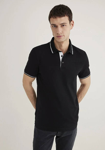 Resim Mavi Slim Erkek  T-shirt M0612619-900