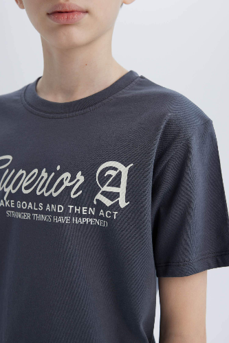 Resim Defacto Erkek Çocuk T-shirt D9256A8/AR58