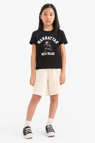 Resim Defacto Kız Çocuk  T-shirt E5900A8BK81